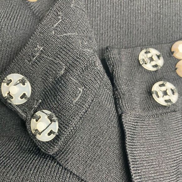 CABLE & GAUGE Women’s Black Beaded Shrug Cardigan Sweater Size XL - Picture 9 of 9